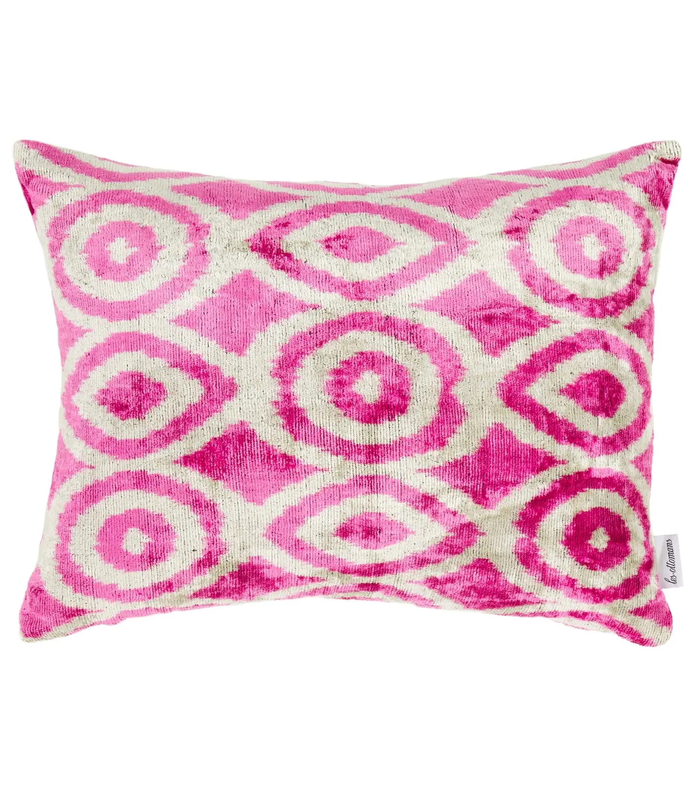 LES OTTOMANS Printed silk and cotton velvet cushion