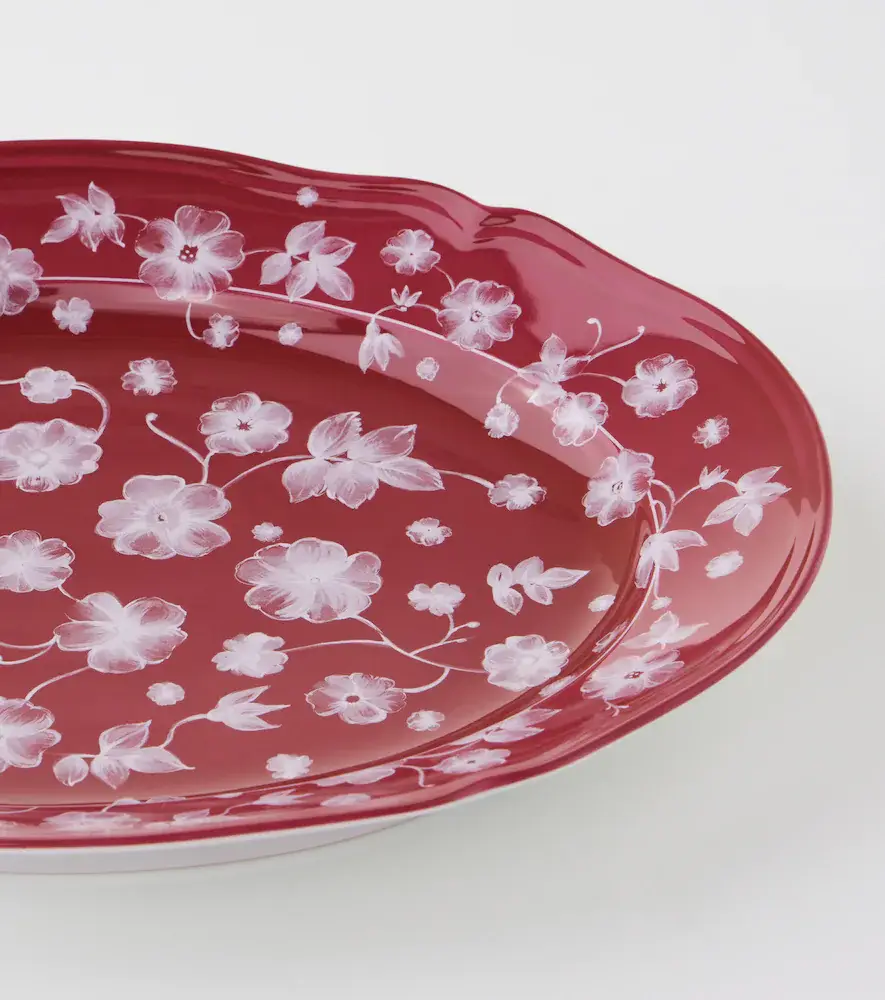 Cabana x Ginori 1735 floral porcelain platter | Thumbnail 3