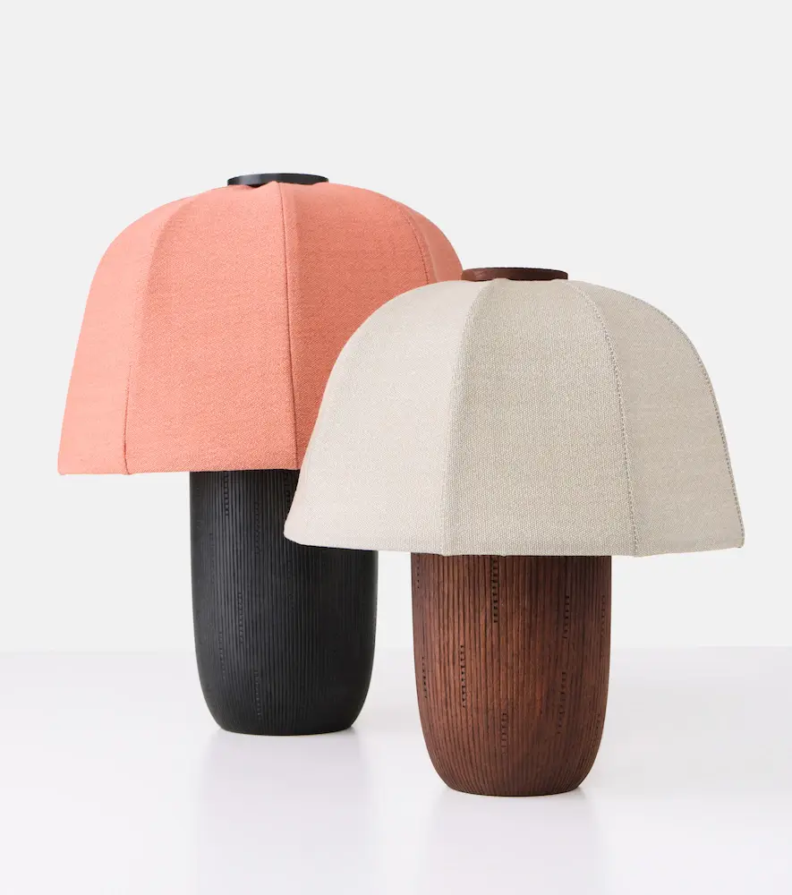 Zanat Meduza Large wood table lamp by Sebastian Herkner (EU plug) | Thumbnail 2