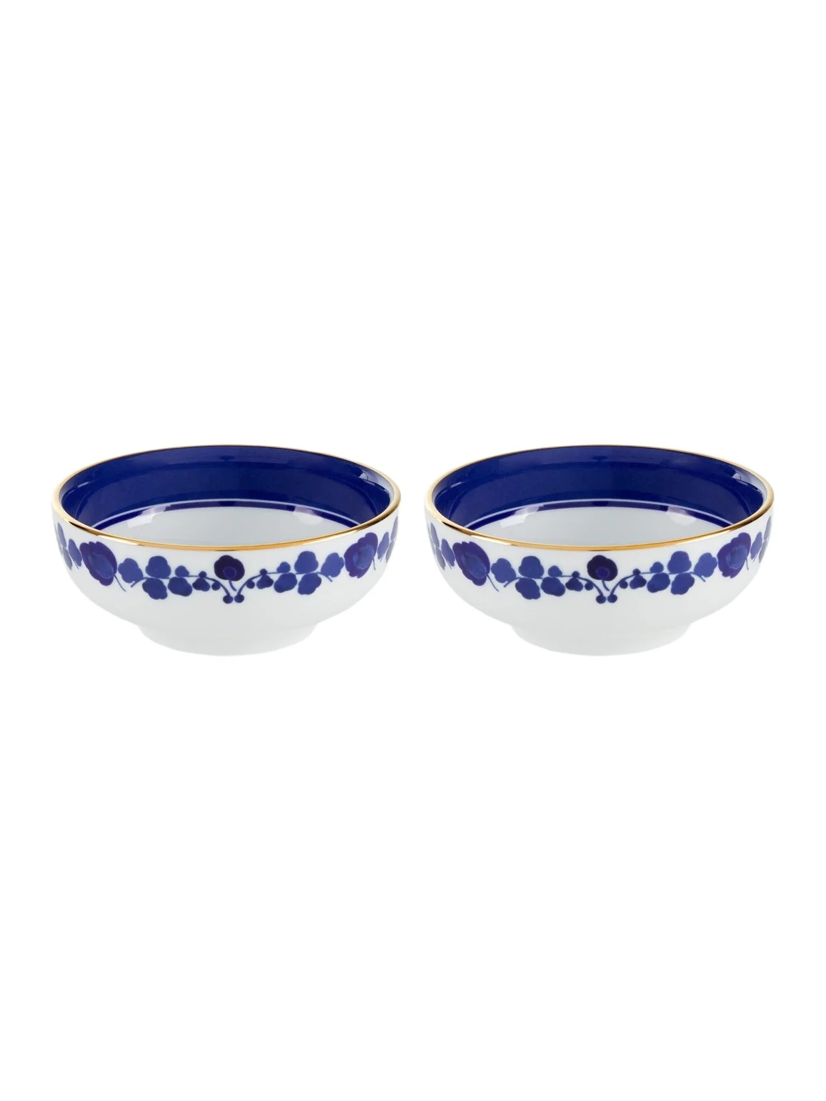 Wildbird Blue set of 2 porcelain snack bowls Wildbird Blue set of 2 porcelain snack bowls