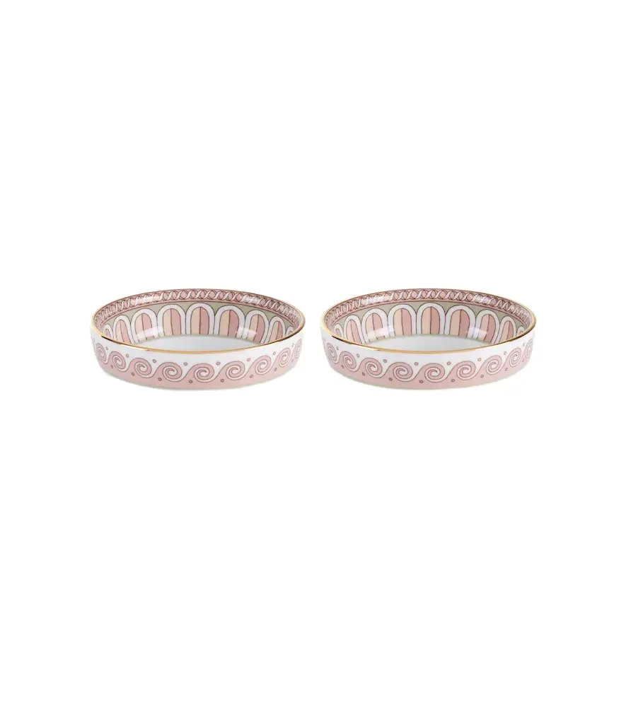 Set of 2 porcelain snack bowls