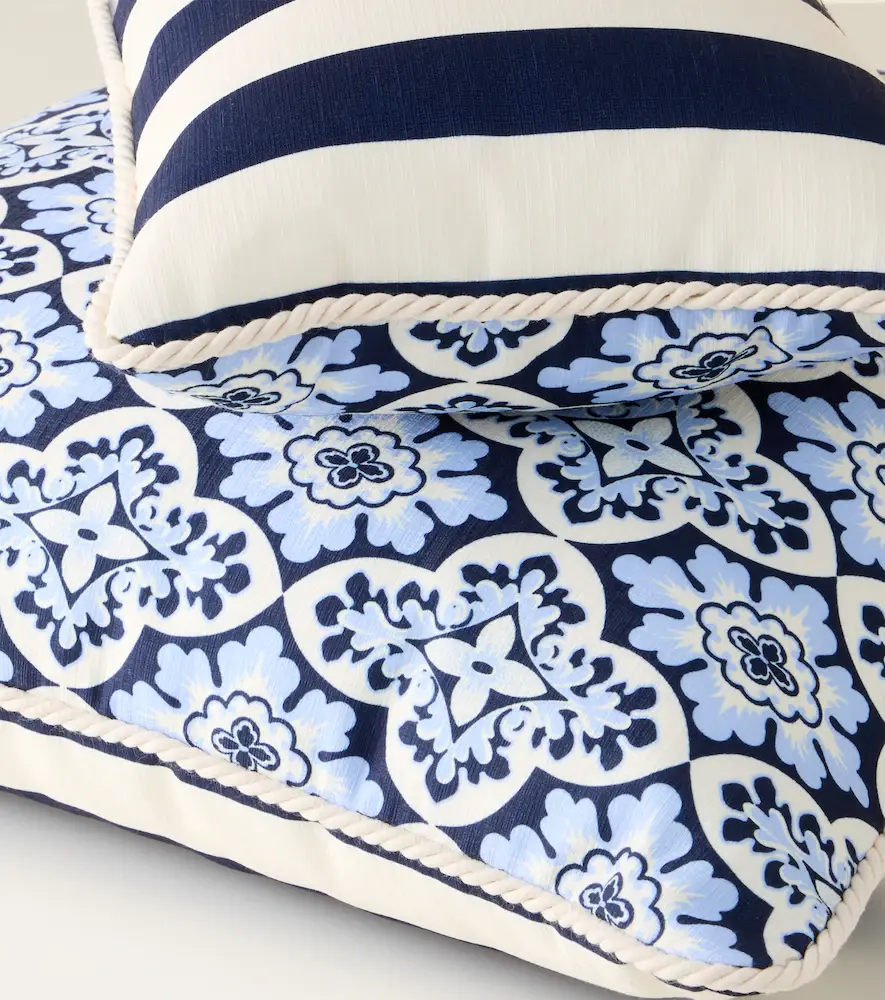 La DoubleJ Palazzo Blue cotton cushion | Thumbnail 5
