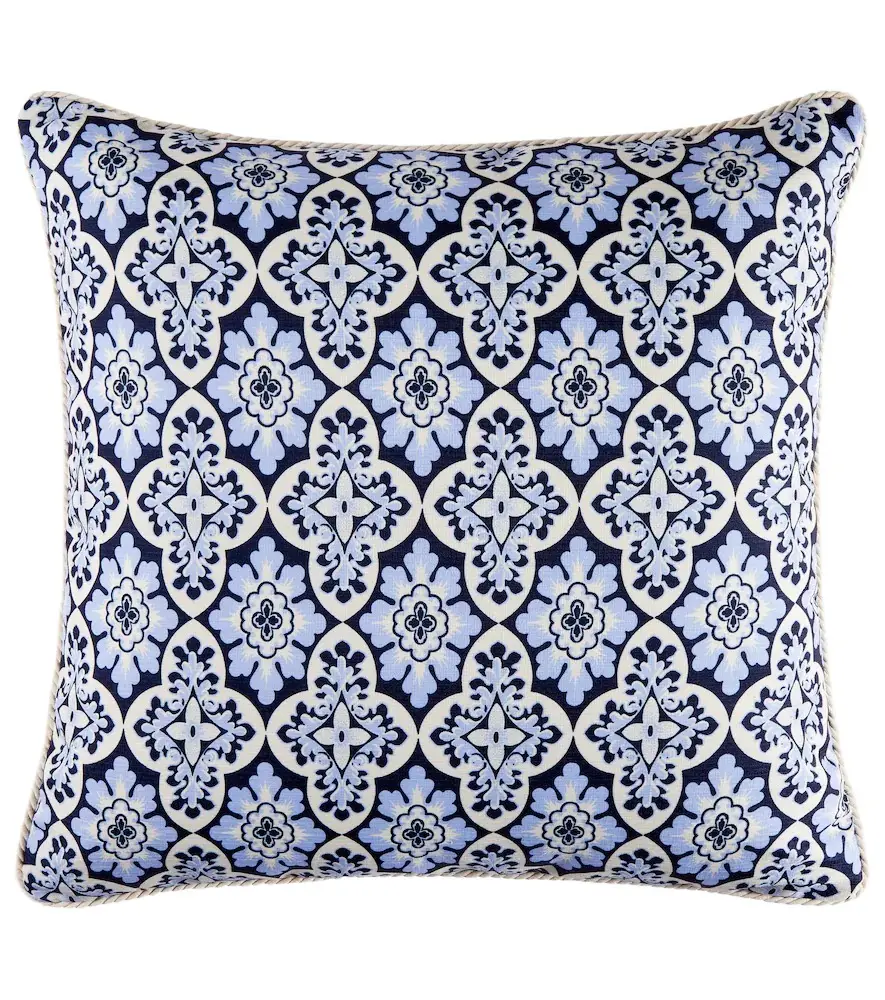 Palazzo Blue cotton cushion