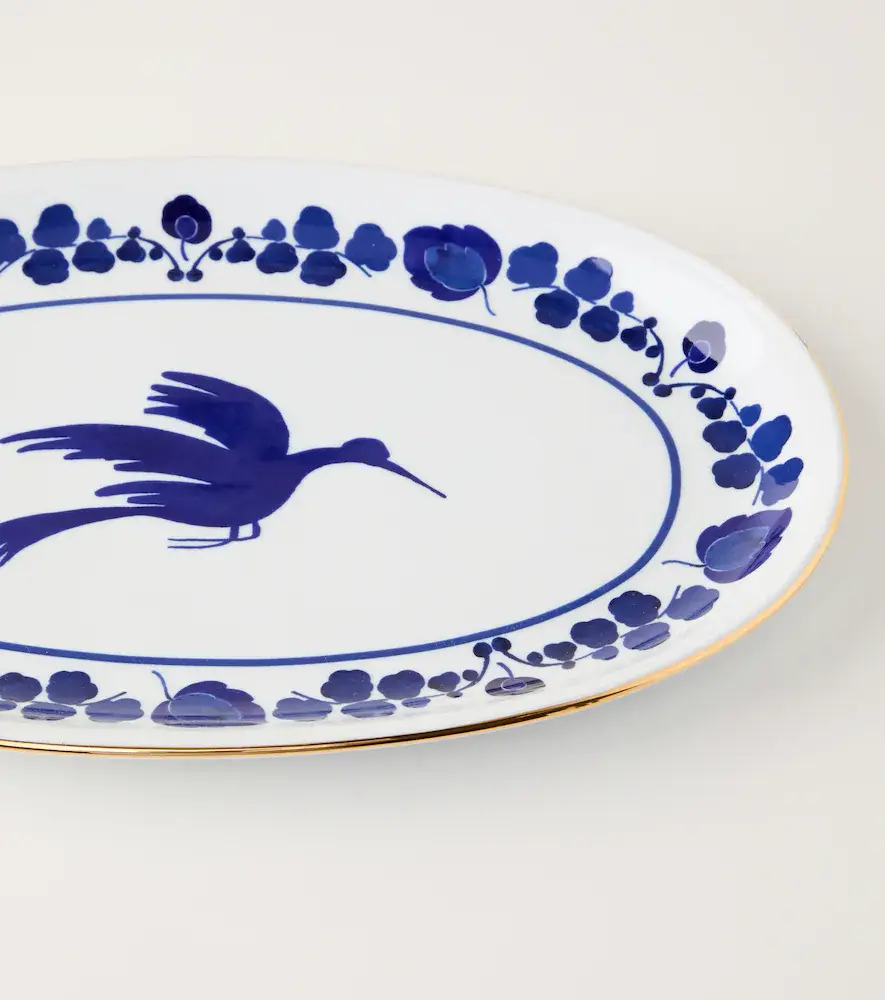 La DoubleJ Wildbird Blue porcelain platter | Thumbnail 2
