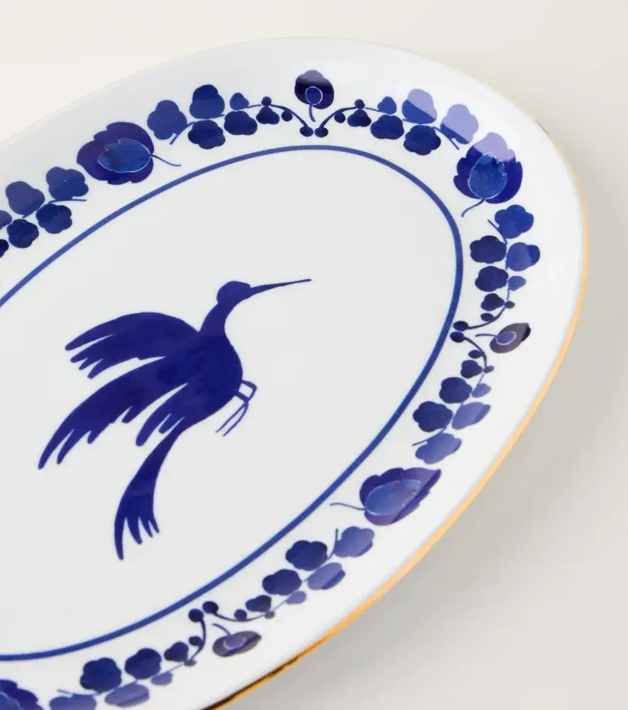 La DoubleJ Wildbird Blue porcelain platter | Thumbnail 3