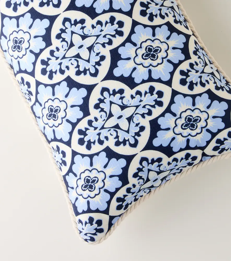 La DoubleJ Palazzo Blue cotton cushion | Thumbnail 5