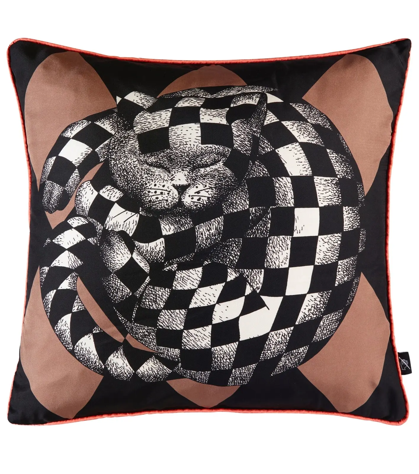 FORNASETTI High Fidelity silk cushion