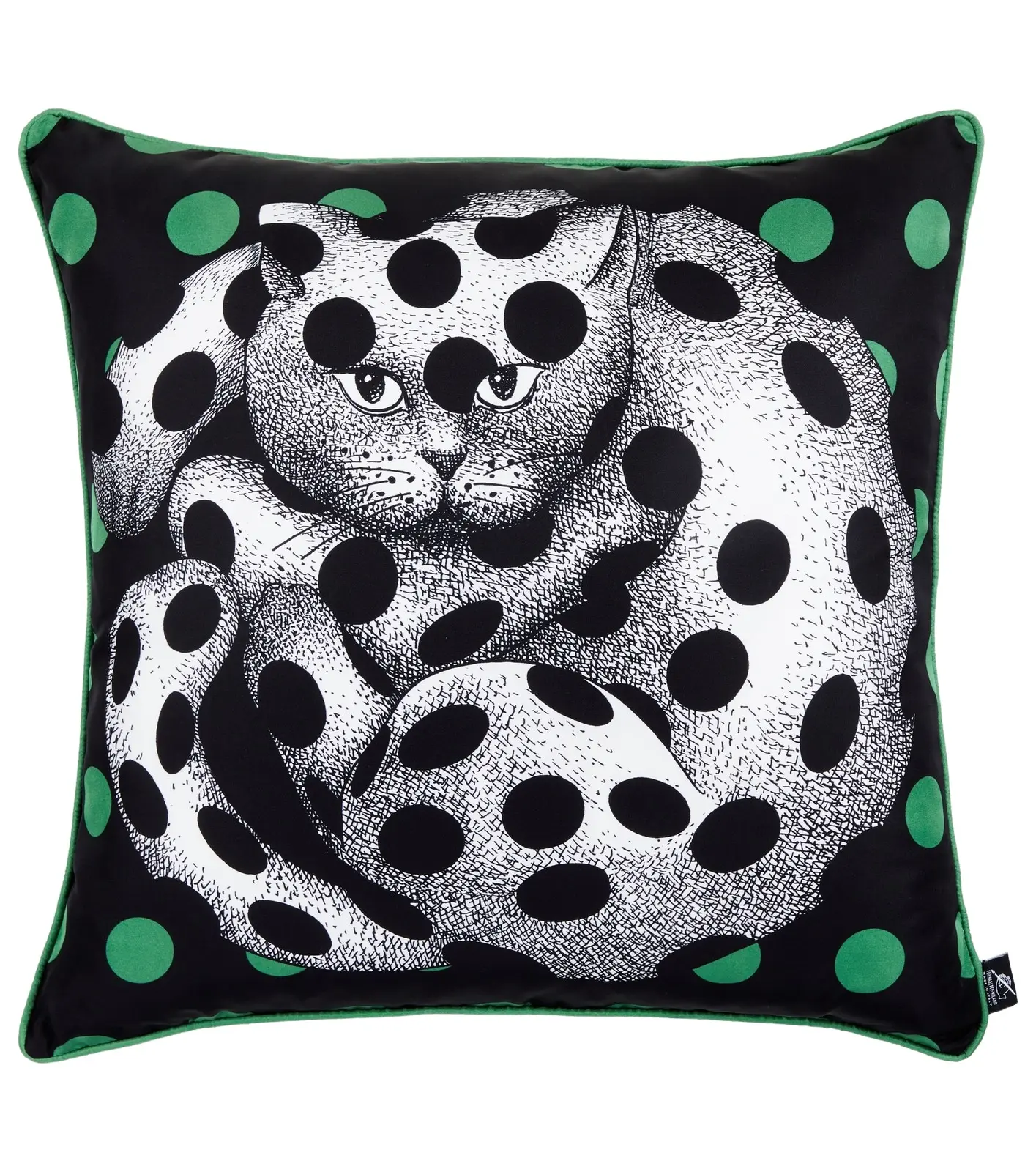 FORNASETTI High Fidelity printed silk cushion