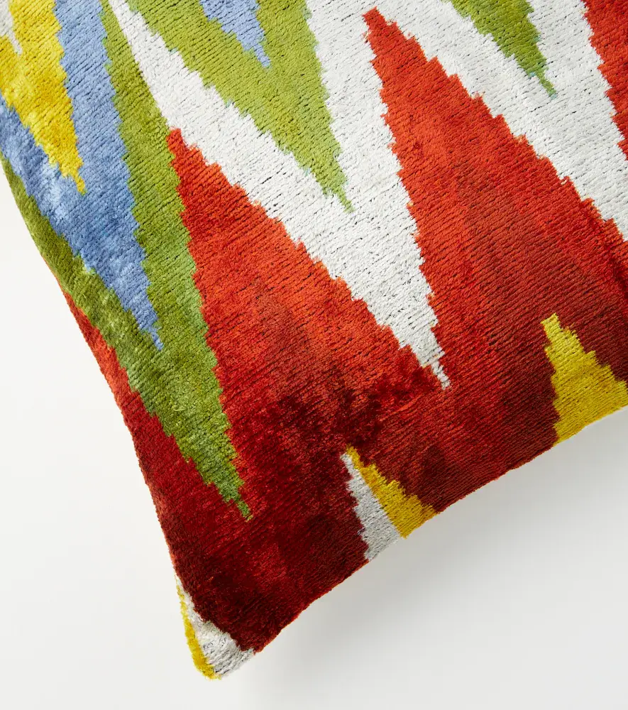 LES OTTOMANS Printed silk and cotton velvet cushion | Thumbnail 2