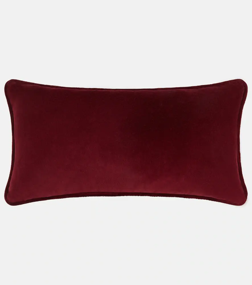 LES OTTOMANS Embroidered cotton velvet cushion | Thumbnail 3