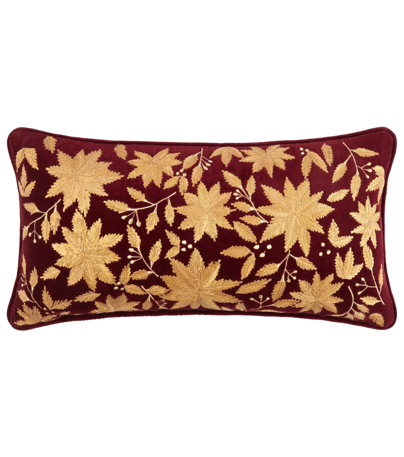 LES OTTOMANS Embroidered cotton velvet cushion