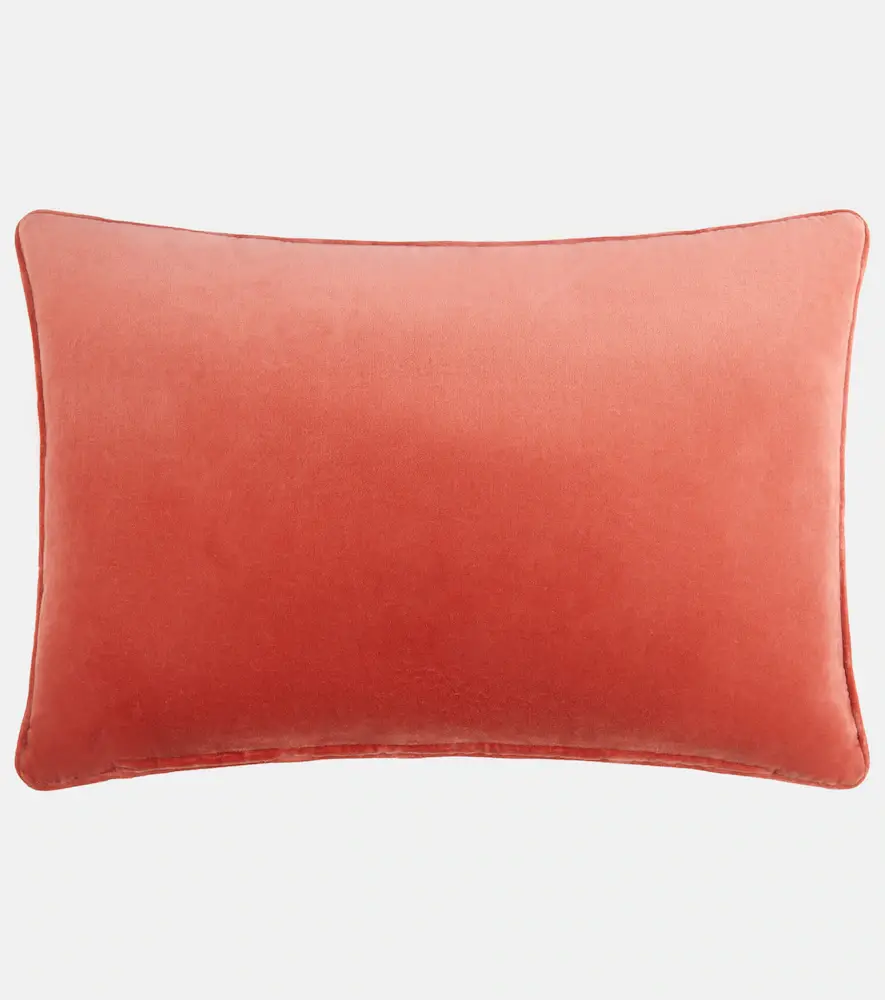 LES OTTOMANS Embroidered cotton velvet cushion | Thumbnail 2