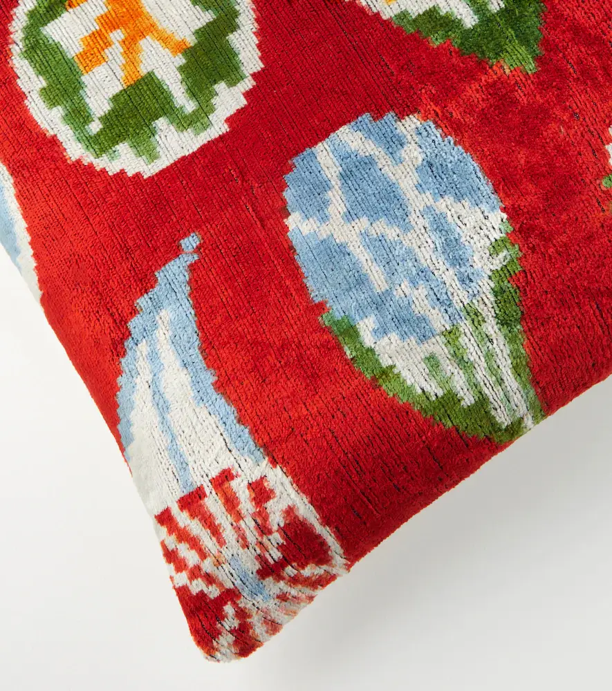 LES OTTOMANS Silk and cotton velvet cushion | Thumbnail 3