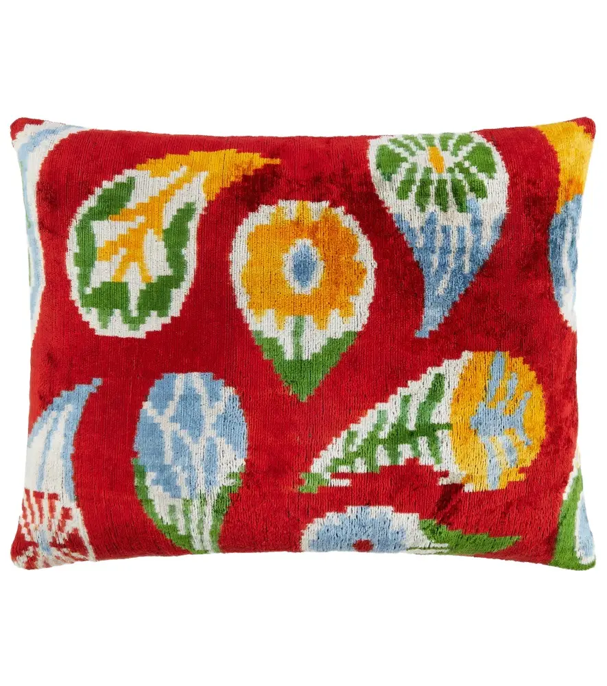 LES OTTOMANS Silk and cotton velvet cushion