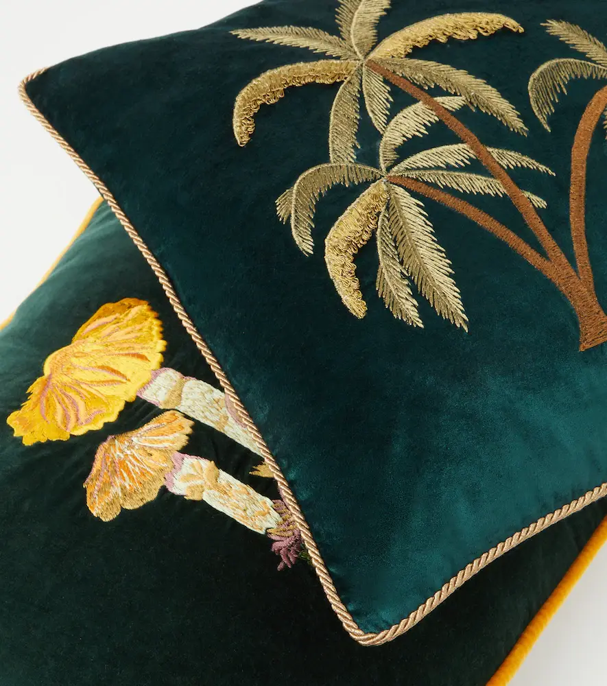 LES OTTOMANS Mushroom cotton velvet cushion | Thumbnail 3