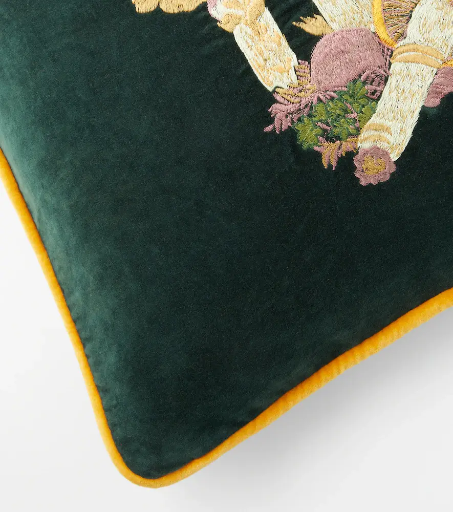 LES OTTOMANS Mushroom cotton velvet cushion | Thumbnail 5