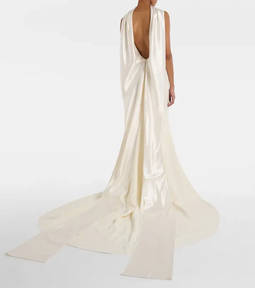Danielle Frankel Bridal Miles wool-blend gown | Thumbnail 2 Danielle Frankel Bridal Miles wool-blend gown | Thumbnail 2