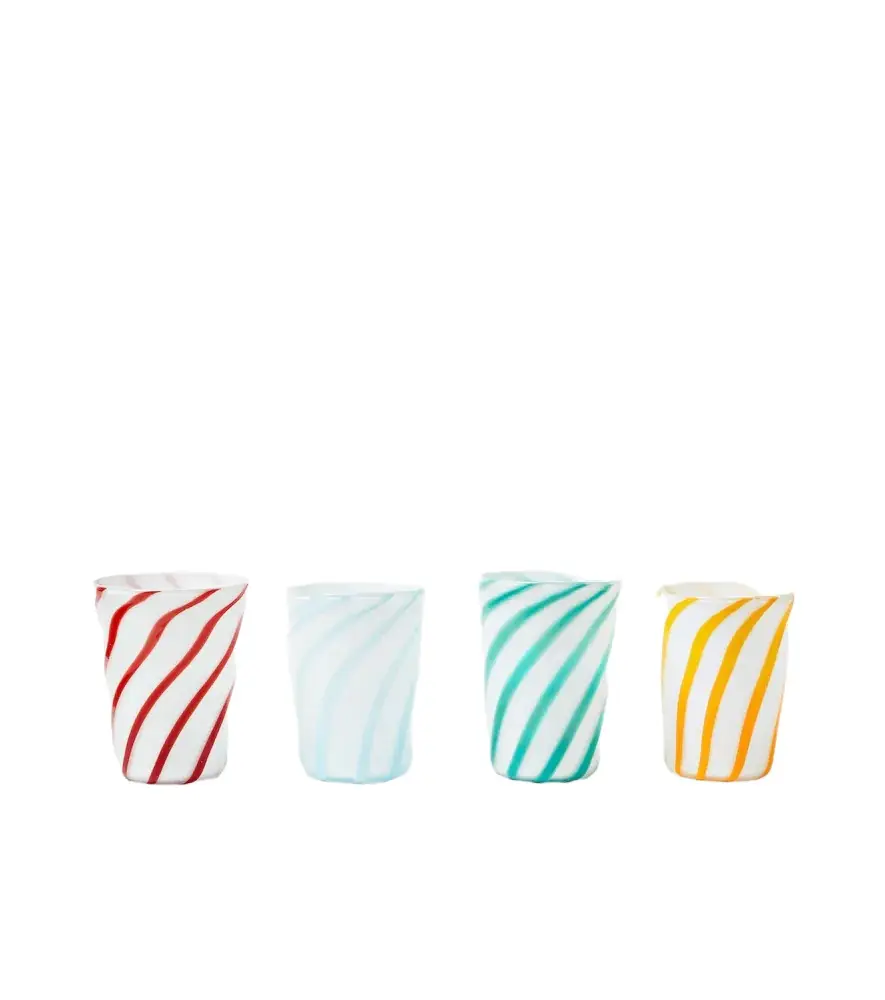 Bitossi Set of 4 striped glasses