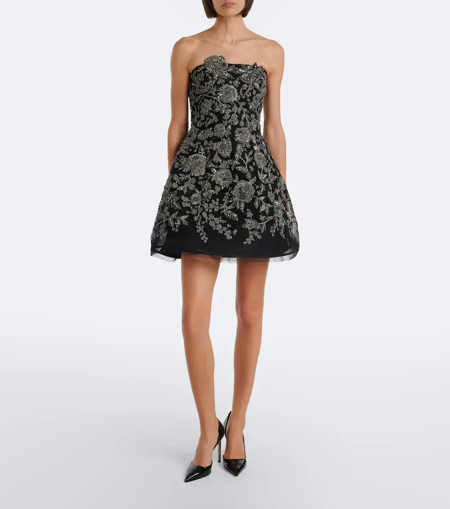 Carolina Herrera Floral embellished bustier dress | Thumbnail 2 Carolina Herrera Floral embellished bustier dress | Thumbnail 2
