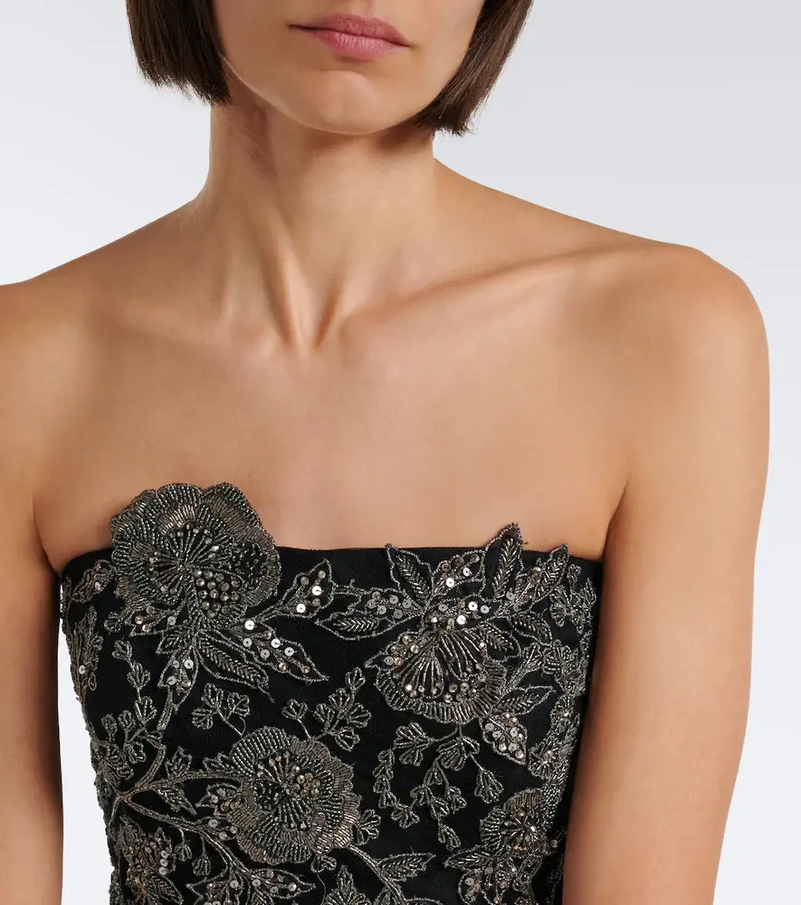 Carolina Herrera Floral embellished bustier dress | Thumbnail 5 Carolina Herrera Floral embellished bustier dress | Thumbnail 5