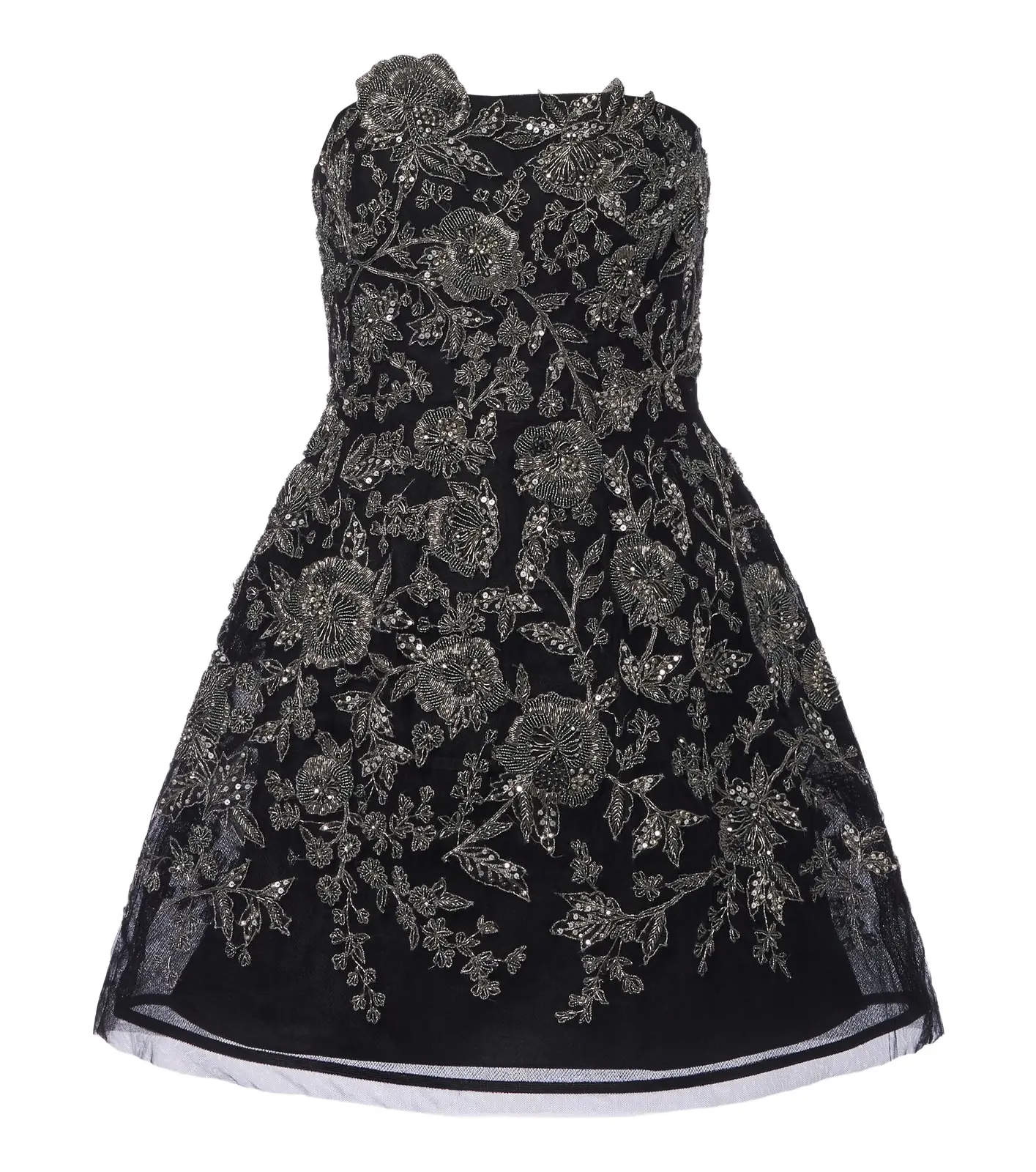 Carolina Herrera Floral embellished bustier dress