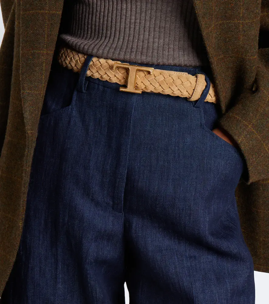 Tod's T Timeless braided suede belt | Thumbnail 3 Tod's T Timeless braided suede belt | Thumbnail 3