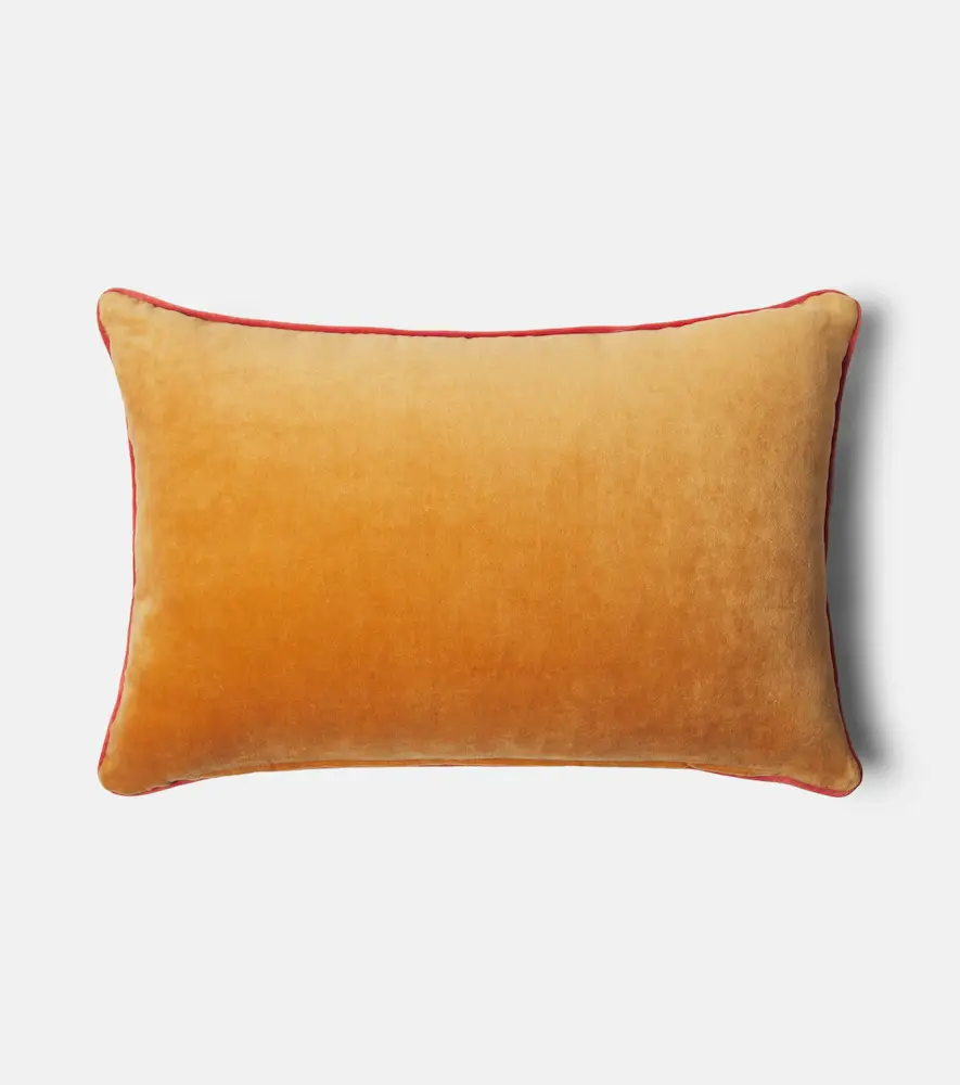 LES OTTOMANS Embroidered cotton velvet cushion | Thumbnail 4