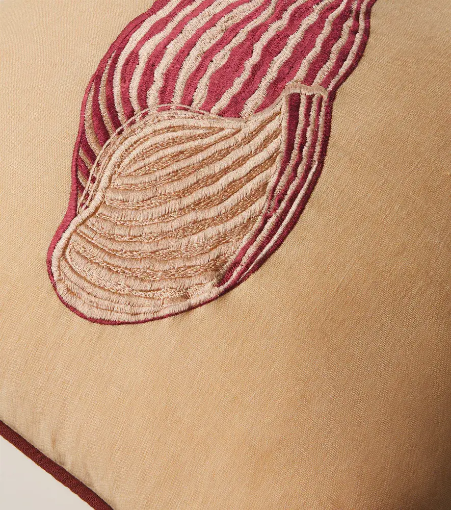 LES OTTOMANS Embroidered cotton velvet cushion | Thumbnail 2