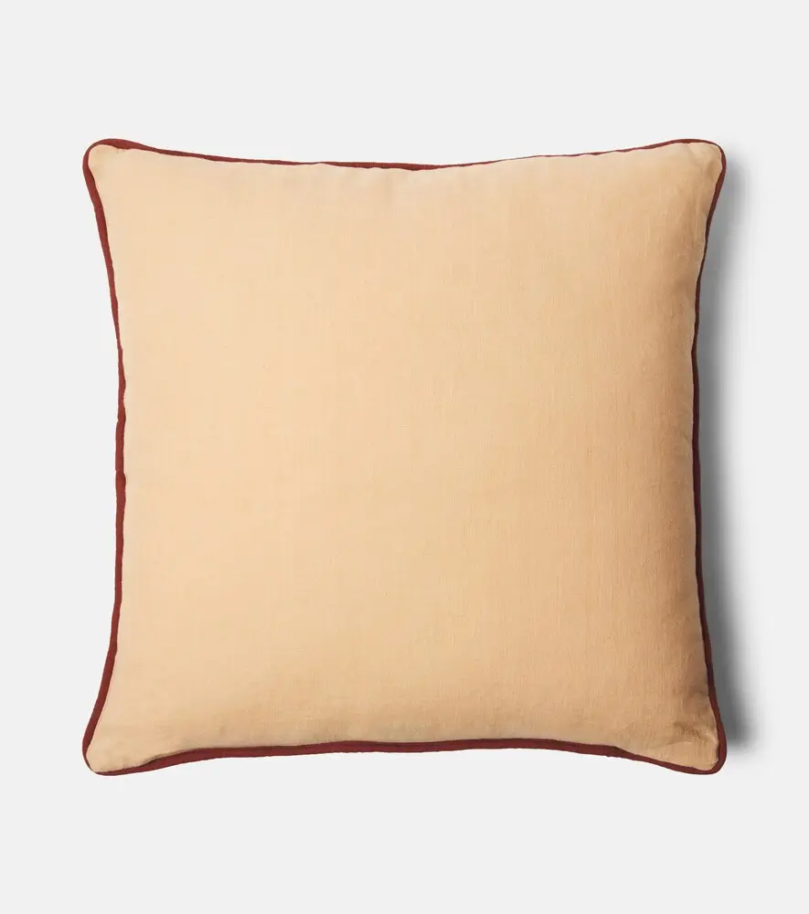 LES OTTOMANS Embroidered cotton velvet cushion | Thumbnail 4