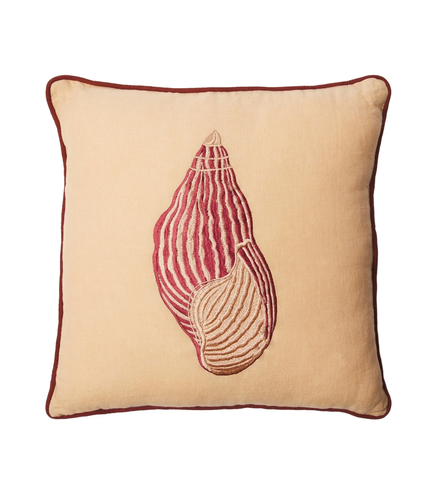 Embroidered cotton velvet cushion Embroidered cotton velvet cushion