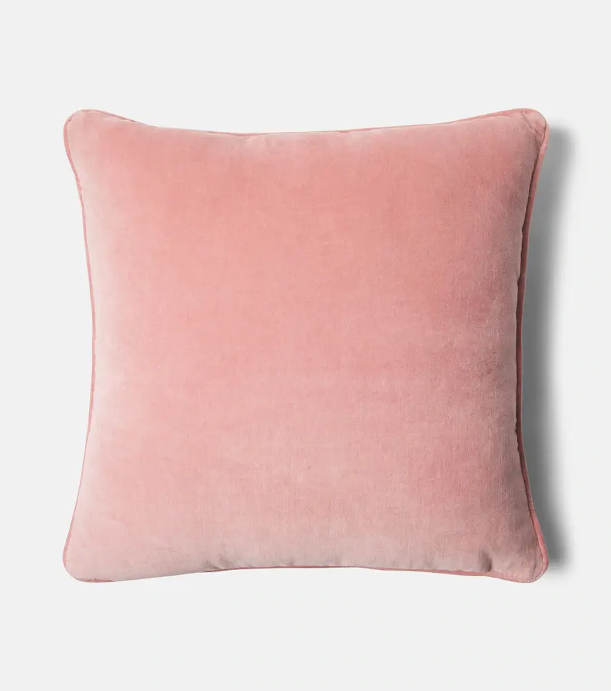 LES OTTOMANS Embroidered cotton velvet cushion | Thumbnail 4