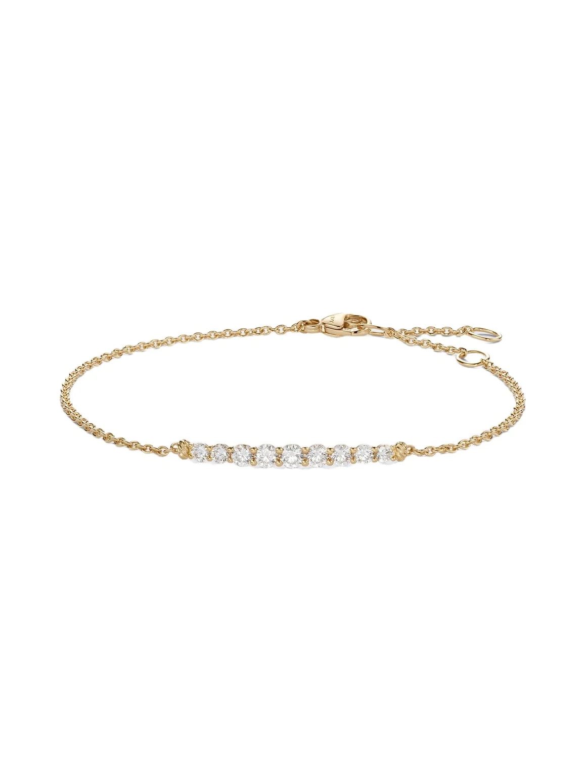 David Yurman Petite Pavé 18kt gold bracelet with diamonds