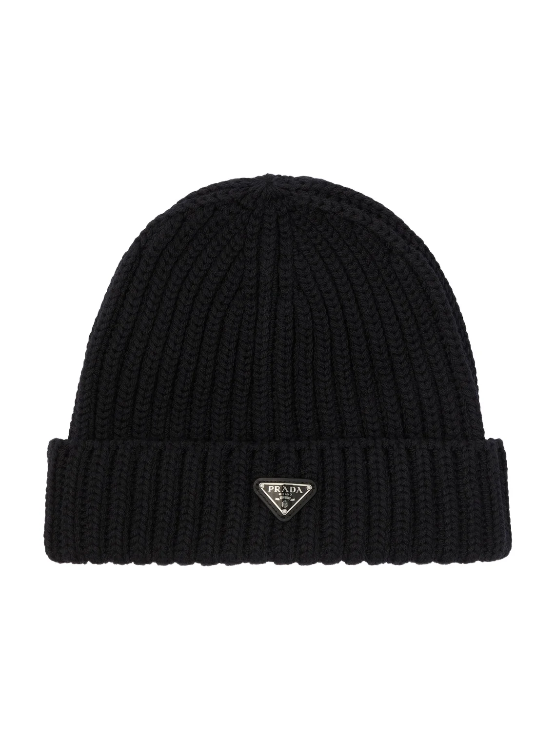 Prada Logo virgin wool beanie