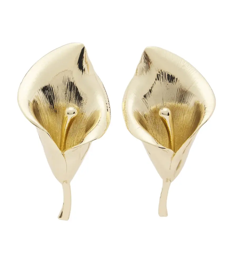 Carolina Herrera Floral clip-on earrings