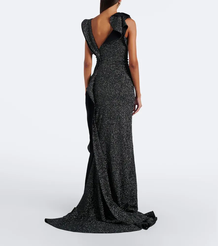 Maticevski Flashpoint ruffled asymmetric gown | Thumbnail 2