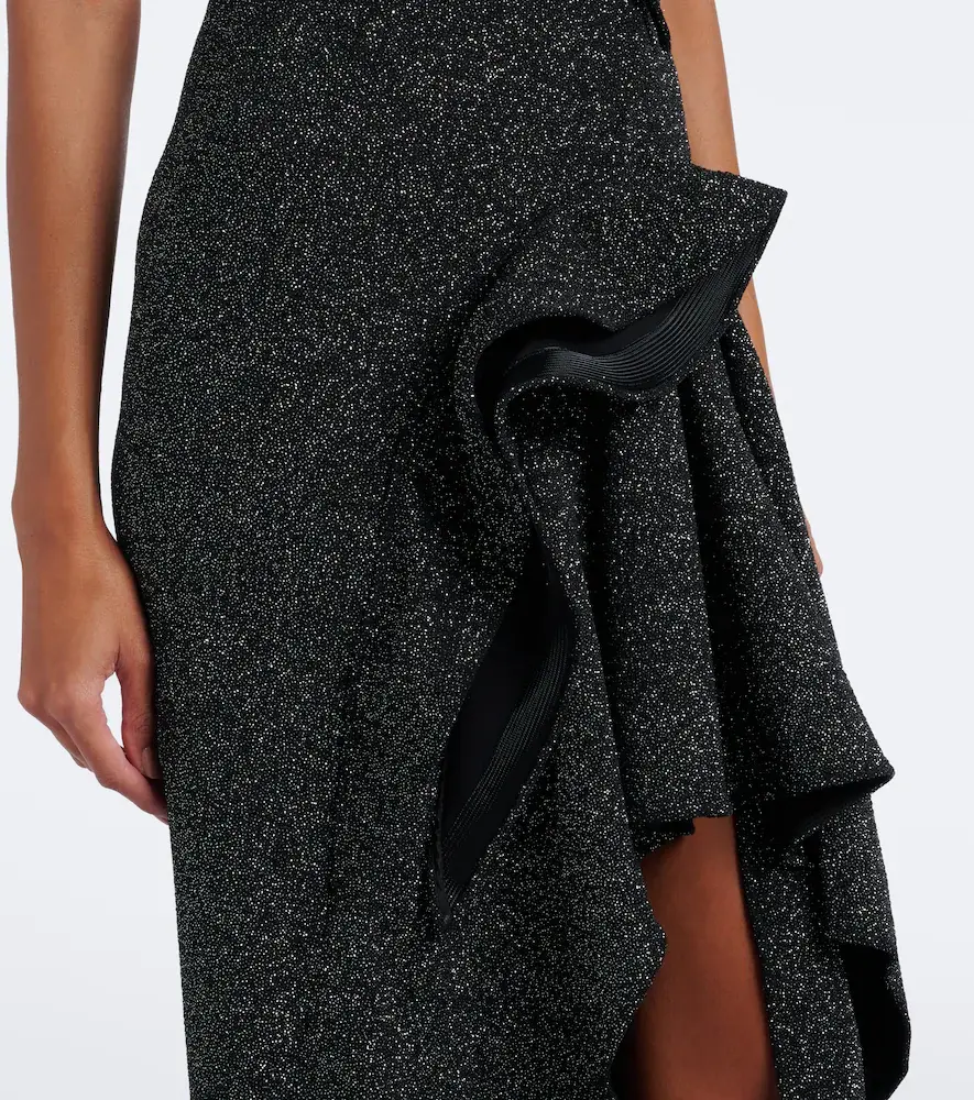 Maticevski Flashpoint ruffled asymmetric gown | Thumbnail 3