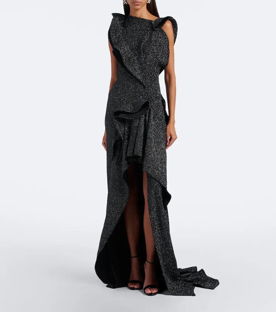 Maticevski Flashpoint ruffled asymmetric gown | Thumbnail 7