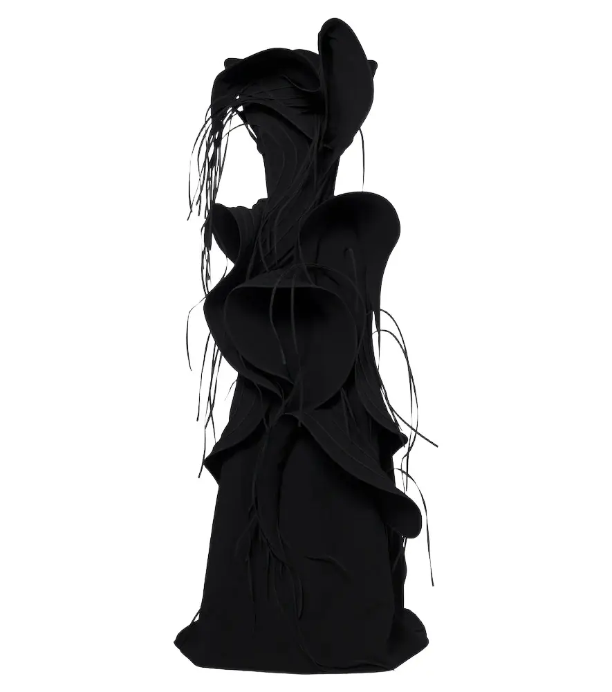 Furiosa fringed appliqué gown Furiosa fringed appliqué gown
