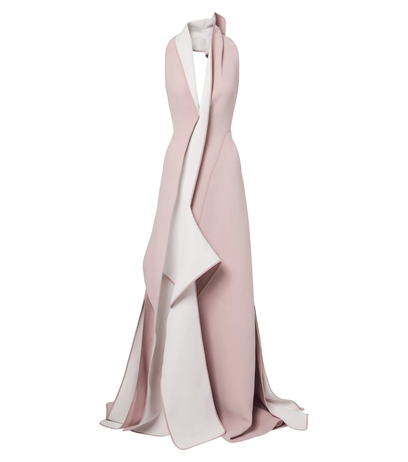 Allude asymmetric draped jersey gown