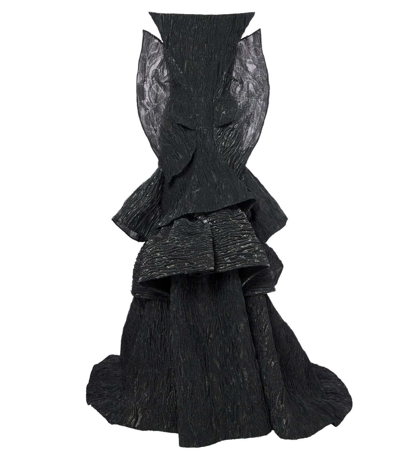Maticevski Friesian tiered cloqué bustier gown