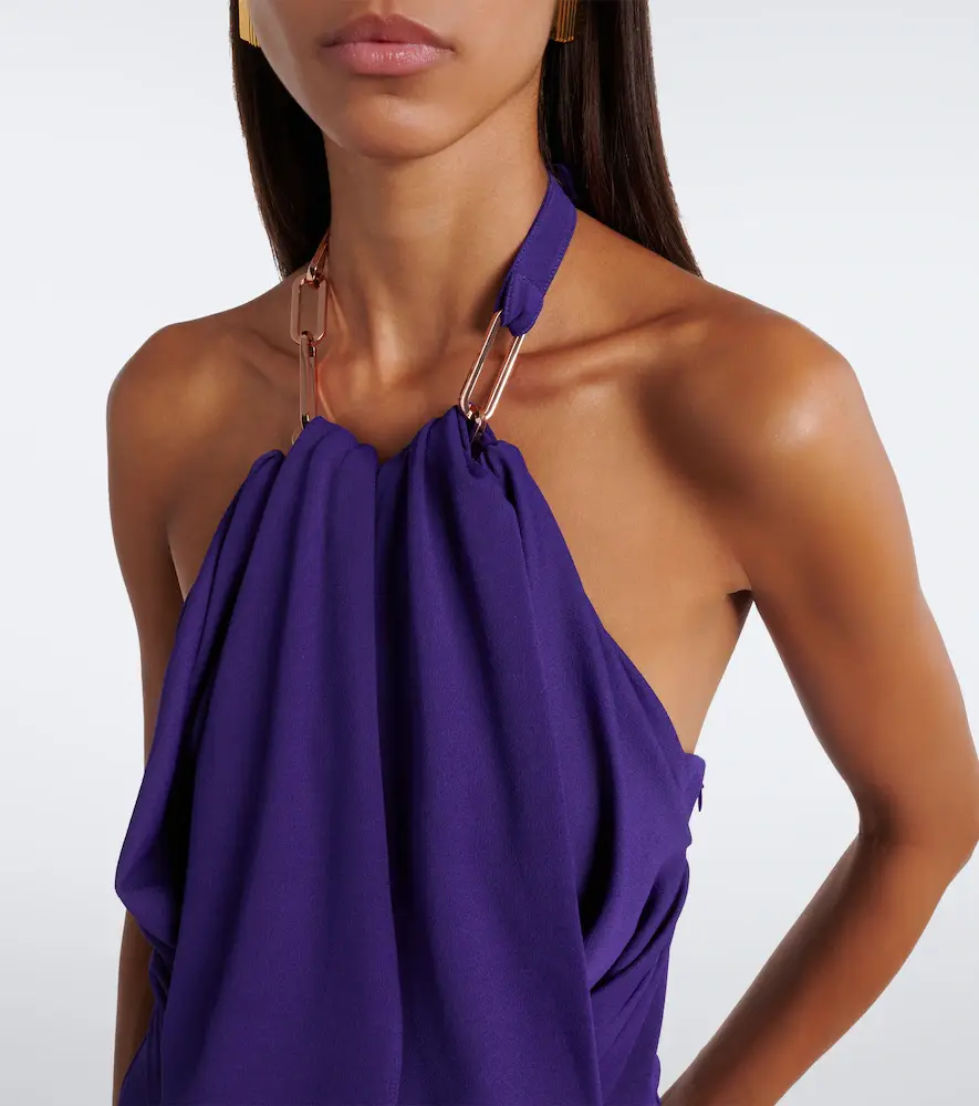 Rabanne x Dinh Van embellished crêpe halterneck gown | Thumbnail 3 Rabanne x Dinh Van embellished crêpe halterneck gown | Thumbnail 3