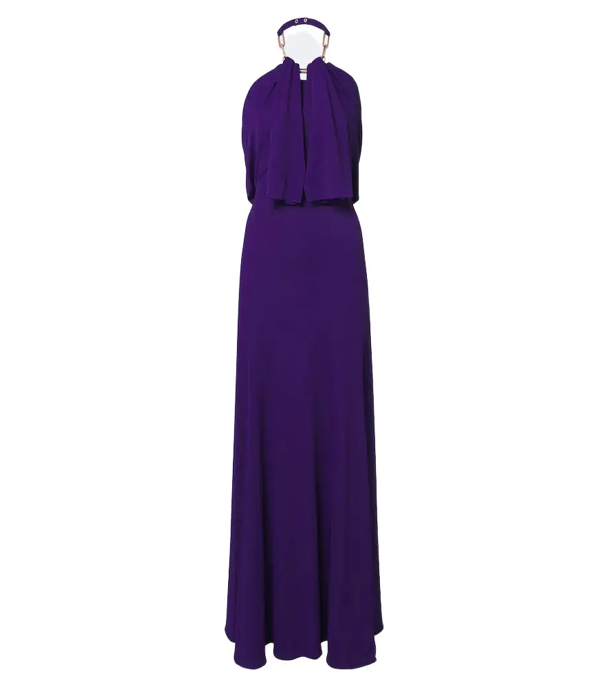 x Dinh Van embellished crêpe halterneck gown x Dinh Van embellished crêpe halterneck gown