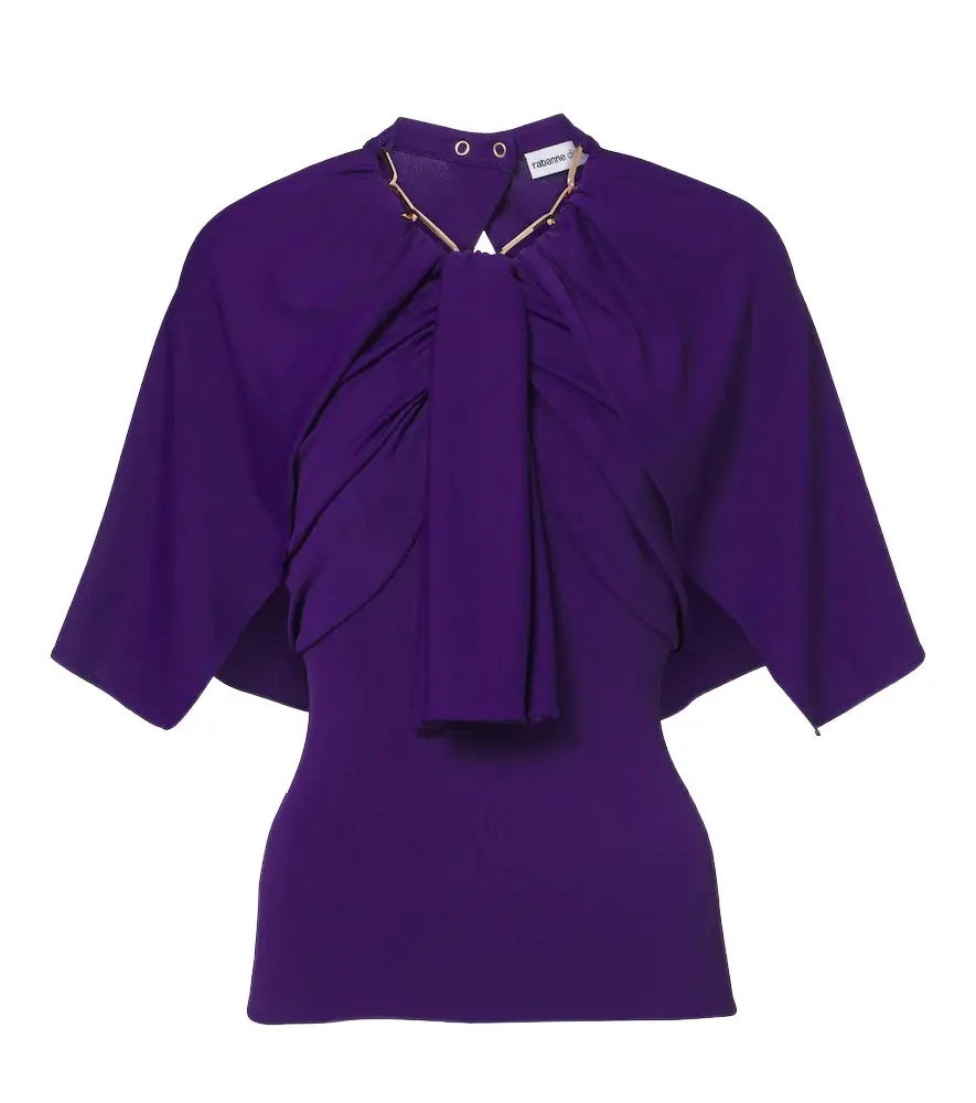 Rabanne x Dinh Van embellished crêpe top