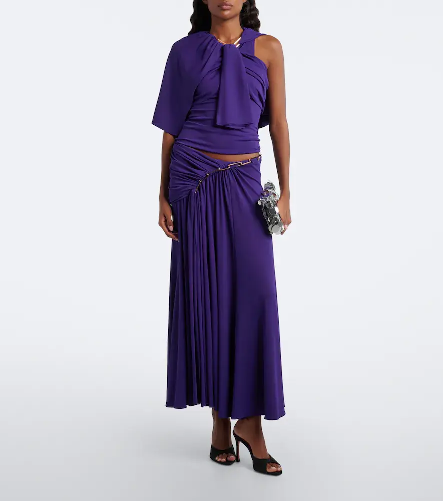 Rabanne x Dinh Van embellished crêpe maxi skirt | Thumbnail 2 Rabanne x Dinh Van embellished crêpe maxi skirt | Thumbnail 2