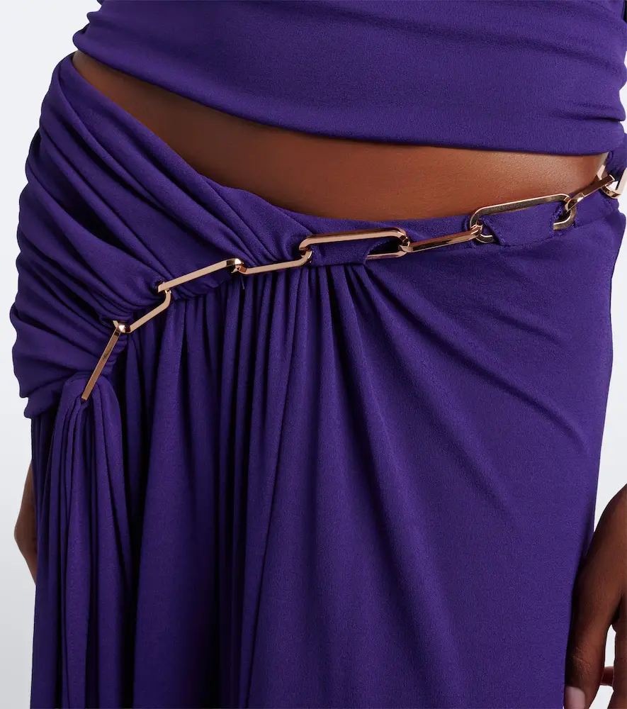 Rabanne x Dinh Van embellished crêpe maxi skirt | Thumbnail 3 Rabanne x Dinh Van embellished crêpe maxi skirt | Thumbnail 3