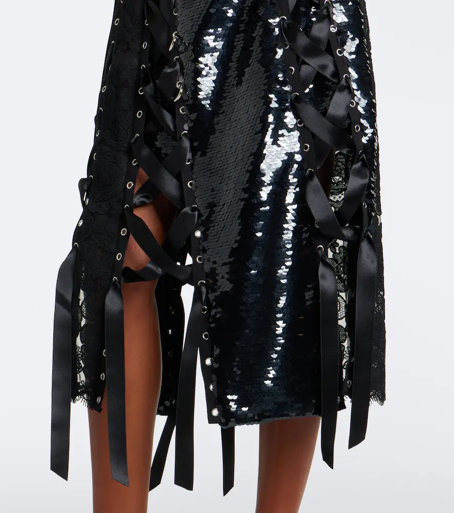 Simone Rocha Patchwork sequined lace midi skirt | Thumbnail 3 Simone Rocha Patchwork sequined lace midi skirt | Thumbnail 3