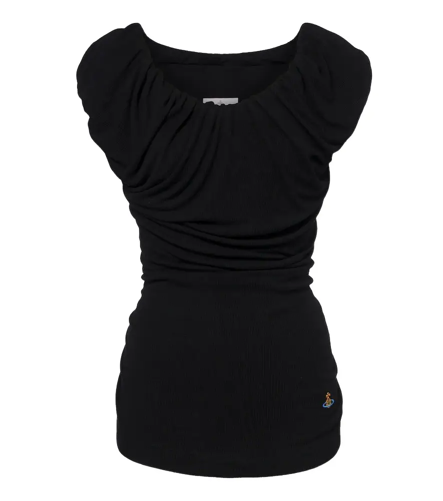 Vivienne Westwood Ginnie Orb draped jersey top