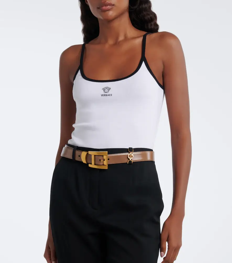 Versace La Medusa ribbed-knit cotton-blend bodysuit | Thumbnail 6 Versace La Medusa ribbed-knit cotton-blend bodysuit | Thumbnail 6