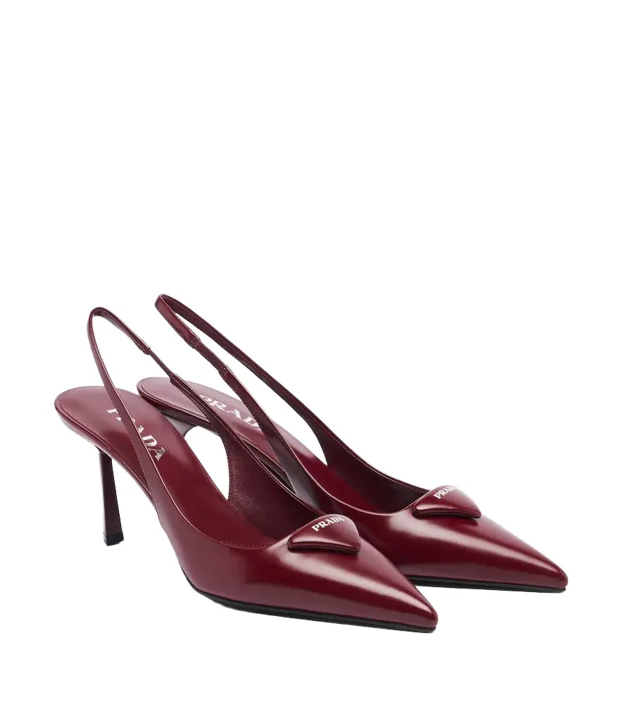 Prada Leather slingback pumps