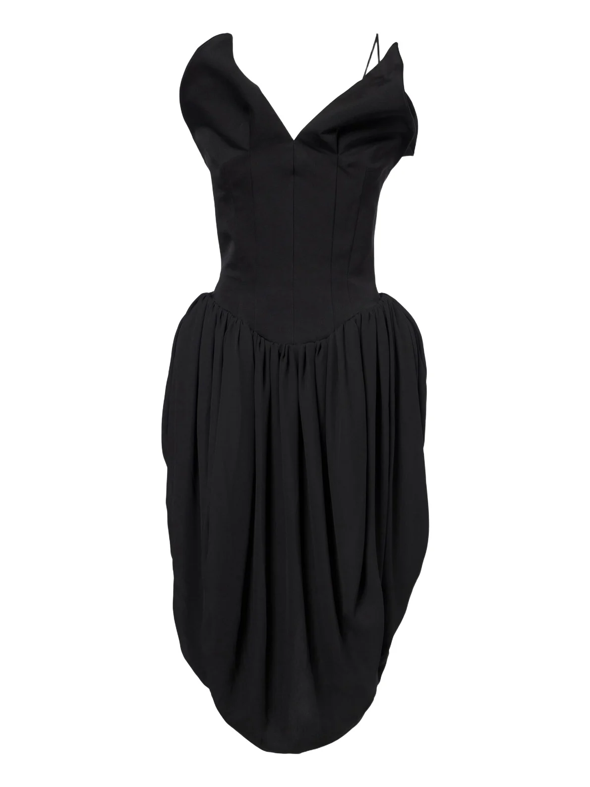 Magda Butrym Draped cotton and silk corset dress
